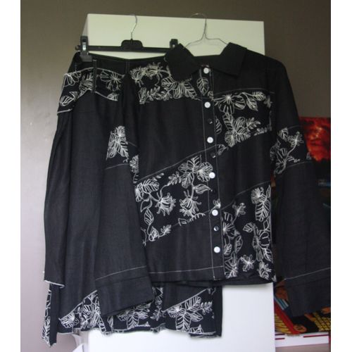 Ensemble Chic Brodé Lin/Viscose Marque Multiples Créateur - T42