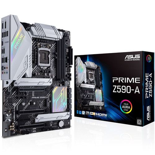 ASUS PRIME Z590-A - Carte-mère - ATX - Socket LGA1200 - Z590 Chipset - USB-C Gen2, USB-C Gen1, USB 3.2 Gen 1, USB 3.2 Gen 2, USB-C Gen 2x2 - 2.5 Gigabit LAN - carte graphique embarquée (unité...