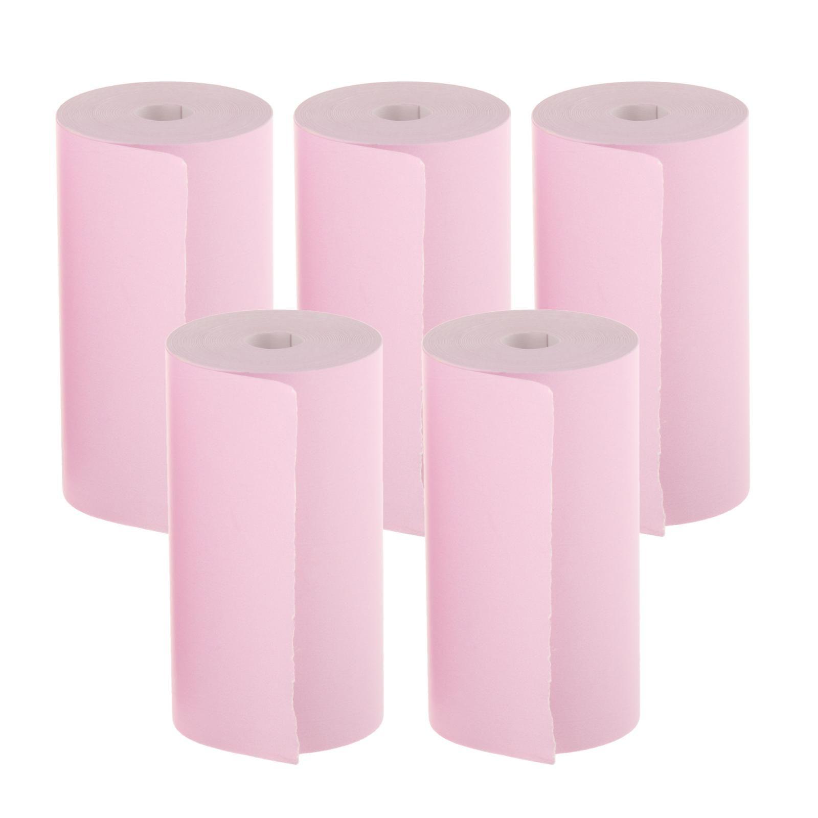 Mini imprimante portable papier d'impression thermique coloré rose