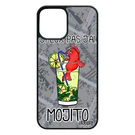 Coque Silicone Iphone 12 / 12 Pro Humour J'peux Pas J'ai Mojito Bande Dessinée Poisson Rouge Rigide Comique Humoristique Drole