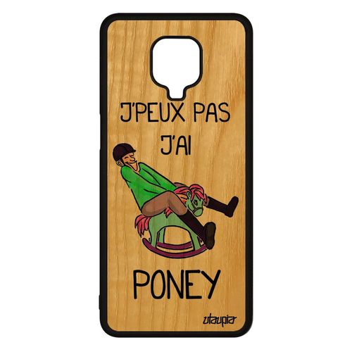 Coque En Bois J'peux Pas J'ai Poney Xiaomi Redmi Note 9 Pro Silicone Cheval Drole Vert Bumper Texte Etui Aqua Telephone Humoristique