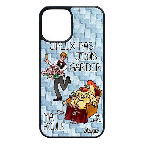 Coque J'peux Pas J'dois Garder Ma Poule Pour 12 Pro/Iphone 12 Silicone Jpeux Papa Bd Drole Aluminium Noir Texte 64 Go Bumper