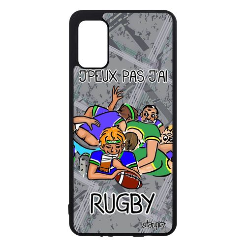 Coque Samsung Galaxy A41 Silicone Humour J'peux Pas J'ai Rugby Humoristique Gris Telephone Personnalisé Etui Humour Sport Comique De