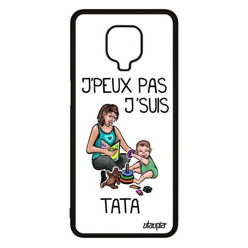 Coque Xiaomi Redmi Note 9s Silicone Jpeux Pas J'suis Tata Texte Tante Tpu Drole Humour Alu Solide Housse Etui Bebe Rigide Je Blanc