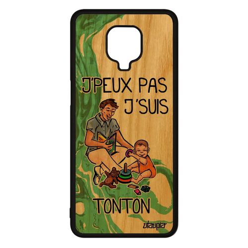 Coque Silicone J'peux Pas J'suis Tonton Pour Xiaomi Redmi Note 9 Pro Bois Comique Dessin Vert Cadeau De Noel Jpeux Humour Bebe Case