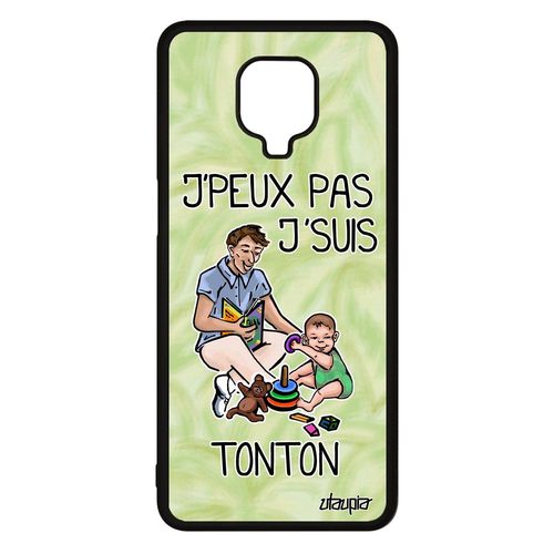 Coque J'peux Pas J'suis Tonton Xiaomi Redmi Note 9 Pro Silicone Vert Bd Texte Je Portable Alu Humour Drole Naissance Fille Rigide De
