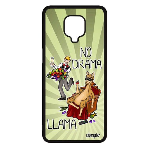Coque No Drama Lama Xiaomi Redmi Note 9 Pro Silicone Alu Llama Telephone Texte Vert Dramalama Comique Personnalisé Bd Case Animal De