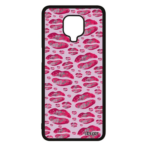 Coque Levres Xiaomi Redmi Note 9 Pro Silicone Rose Fille Motif Etui Bouche Personnalisé Image Bisou De Protection Original Femme