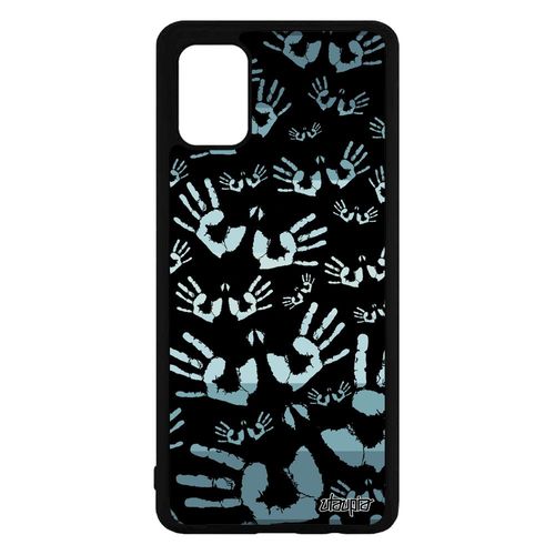 Coque Samsung Galaxy A71 En Silicone Empreinte Main Imprimé De Protection Trace De Gris Etui Rigide Petites Garçon Made In France