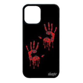 Coque En Silicone Iphone 12 Mini Main Horreur Antichoc Sang Aluminium Rouge Zombie Souple Empreinte Epouvante Made In France