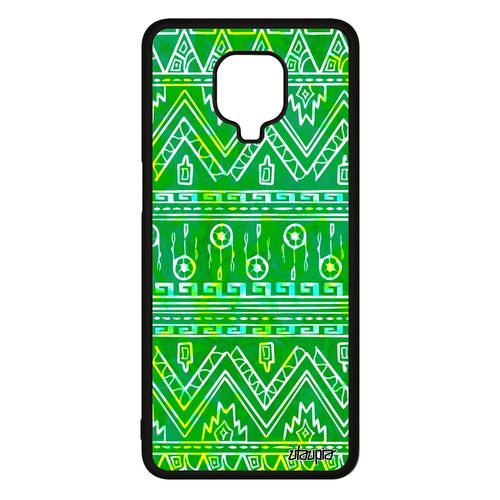 Coque Xiaomi Redmi Note 9 Pro Silicone Motif Azteque Vert Housse Coloré 4g Pas Cher Texture Ethnique Original Telephone Tribal Frise