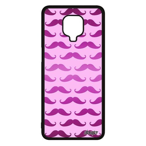 Coque Xiaomi Redmi Note 9s Silicone Moustache Rose Peinture Telephone Vintage Portable Pipe Dessin Homme Metal Antichoc 4g Imprime