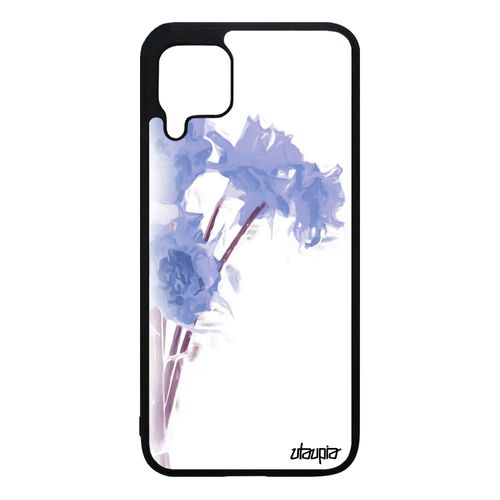 Coque Bouquet De Fleurs Pour Huawei P40 Lite Silicone Violet Floral Amour Nature Aquarelle Mobile Etui Pastel Telephone Love Plante