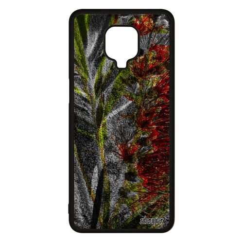 Coque Xiaomi Redmi Note 9 Pro Silicone Fleurs Unique Rigide Fond Design Housse Nature Portable Plante Exotique Telephone Vert Metal