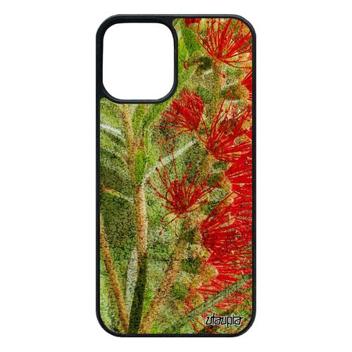 Coque 12 Pro/Iphone 12 Silicone Fleurs Fond Nature Vert Etui Personnalisé Noir 64 Go Telephone Design Florale Original Texture