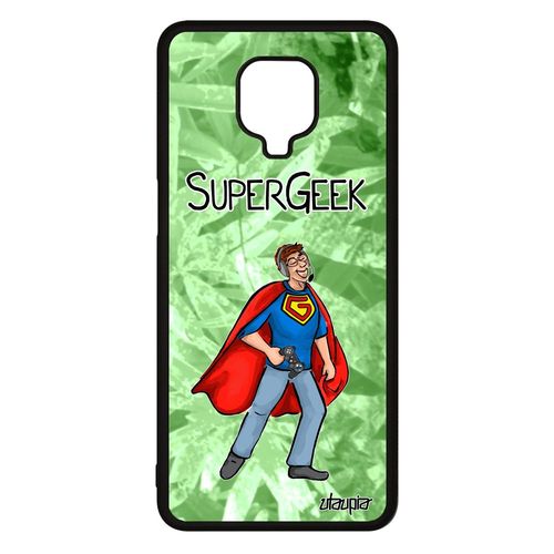 Coque Pour Xiaomi Redmi Note 9 Pro Silicone Super Geek Texte Antichoc Heros Gamer Humour Jeux Video Nerd Bd Console 4g Comique Vert