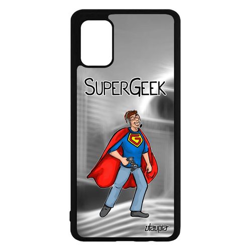 Coque En Silicone Samsung Galaxy A71 Super Geek Drole Metal Jeux Video Play Gris Console Portable Personnalisé Gamer Made In France
