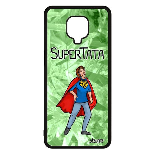 Coque Super Tata Pour Xiaomi Redmi Note 9 Pro Silicone Heros Mobile Comics Tante Humour Antichoc Motif Case Vert Texte Comique Drole