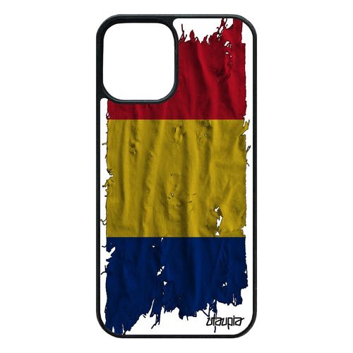 Coque Iphone 12 / 12 Pro En Silicone Drapeau Roumanie Roumain Jeux Olympiques Football Jo 64 Go Foot Coupe D'europe Cover Euro