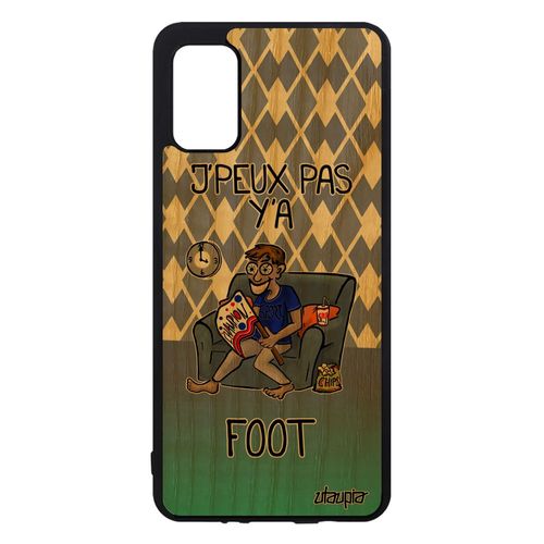 Coque Pour Samsung Galaxy A41 Bois Silicone J'peux Pas Y'a Foot Etui Jpeux Humoristique Je Violet Dessin Texte Drole Solide Football