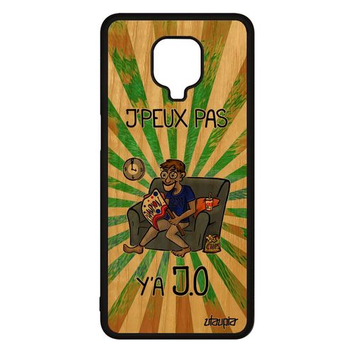 Coque Xiaomi Redmi Note 9 Pro Bois Silicone J'peux Pas Y'a Jo Supporter Portable Jpeux Comique Sport Dessin Rigide Je Vert Antichoc
