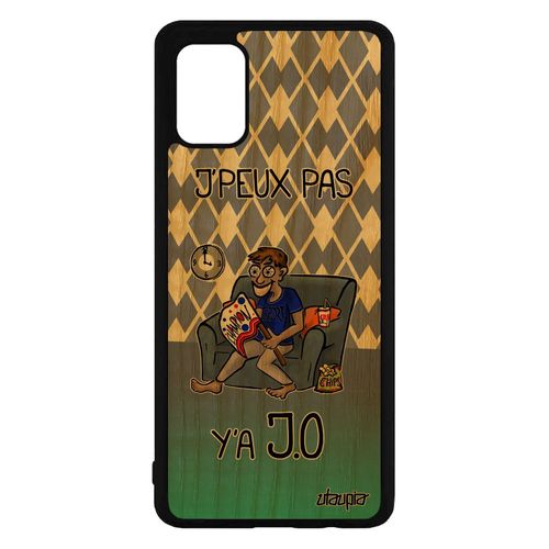Coque Pour Samsung Galaxy A71 Bois Silicone J'peux Pas Y'a Jo Case Tpu Violet Humoristique Etui Athletisme Telephone Je Jpeux Bumper