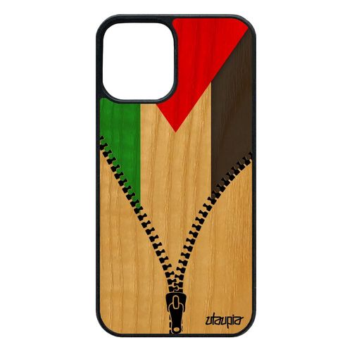 Coque Bois Drapeau Palestine Palestinien 12 Pro/Iphone 12 Silicone Noir Telephone Coupe Du Monde 64 Go Jo Foot Rigide Basket