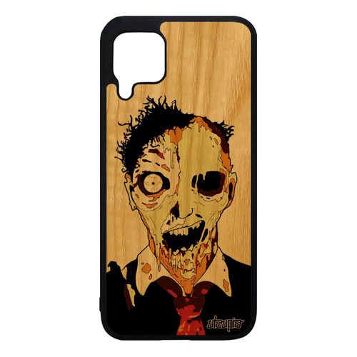 Coque Bois Mort Vivant Huawei P40 Lite Silicone Orange Revenant Souple Zombie Squelette Housse Telephone Horreur Cover Mobile Case