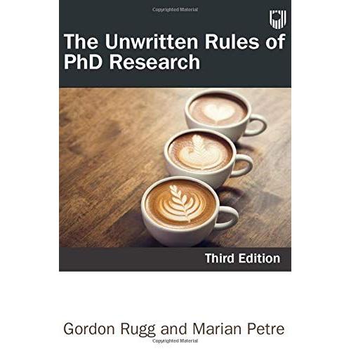 Unwritten Rules Of Phd Research 3e