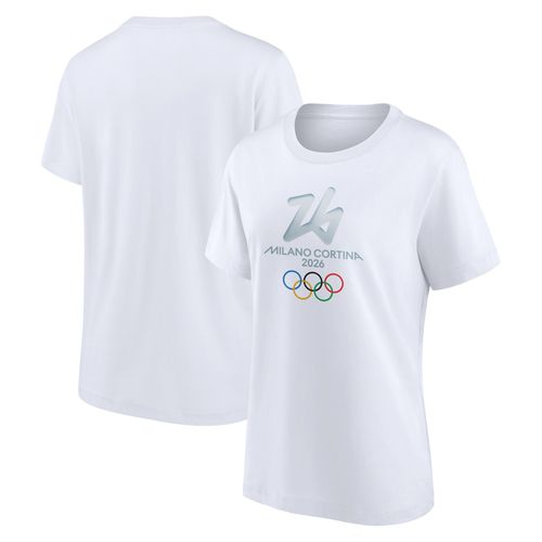 T-Shirt Graphique Avec Logo Principal Des Jeux Olympiques 2026 De Milano Cortina - Blanc - Femmes