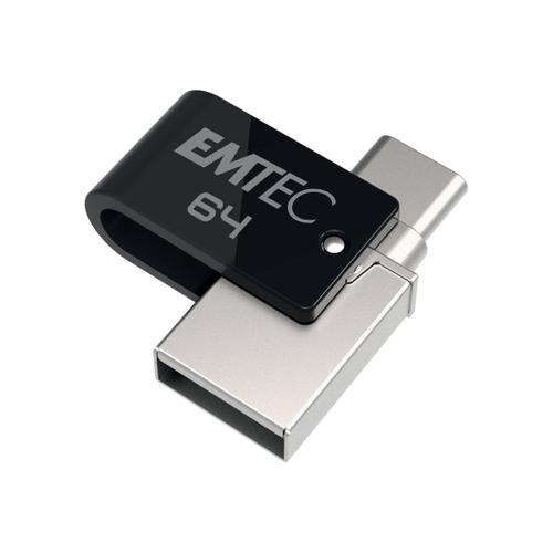 EMTEC Mobile & Go T260C - Dual clé USB - 64 Go - USB 3.2 Gen 1 / USB-C