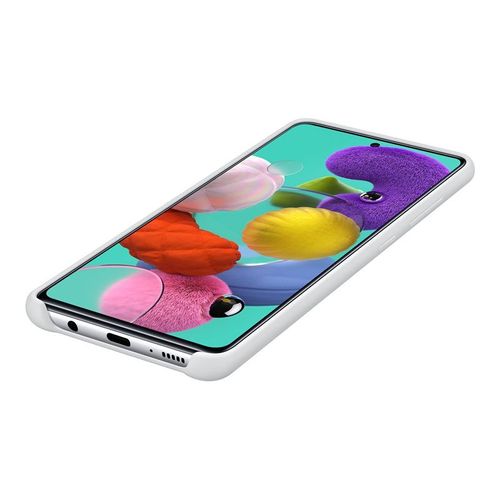 Samsung Silicone Cover Ef-Pa515 - Coque De Protection Pour Téléphone Portable - Silicone - Blanc - Pour Galaxy A51