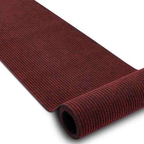 100x330 Cm Paillasson Antidérapant Pour Les Mètres Courants Gin 3086 Liverpool Extérieur, Intérieur, Sur Caoutchouc - Rouge 100 Cm