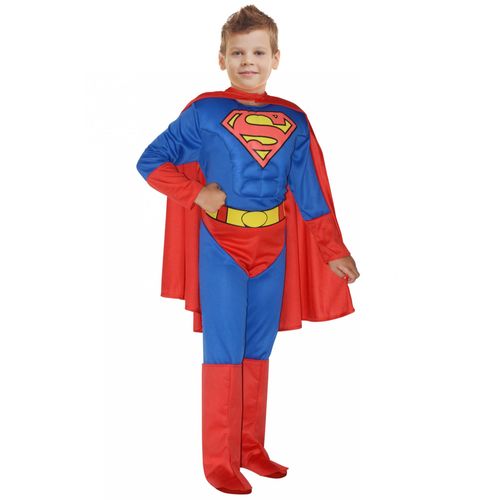 Déguisement Superman Musclé Garçon - Taille: 5 À 7 Ans