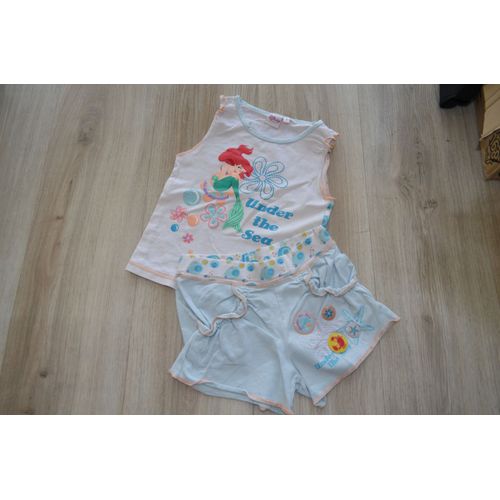Pyjashort Fille Dysney La Petite Sirène 6 Ans
