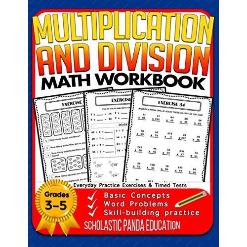 Multiplication And Division Math Workbook For 3rd 4th 5th Grades