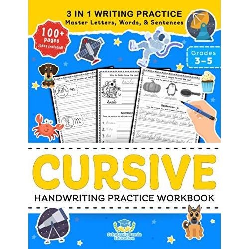 Cursive Handwriting Practice Workbook For 3rd 4th 5th Graders
