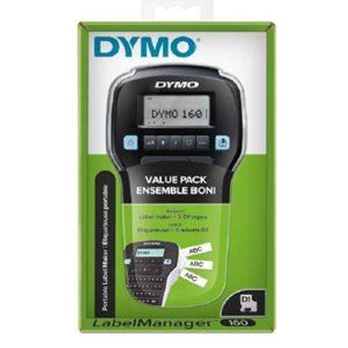 DYMO LabelMANAGER 160 - Étiqueteuse - transfert thermique - outil de coupe - noir