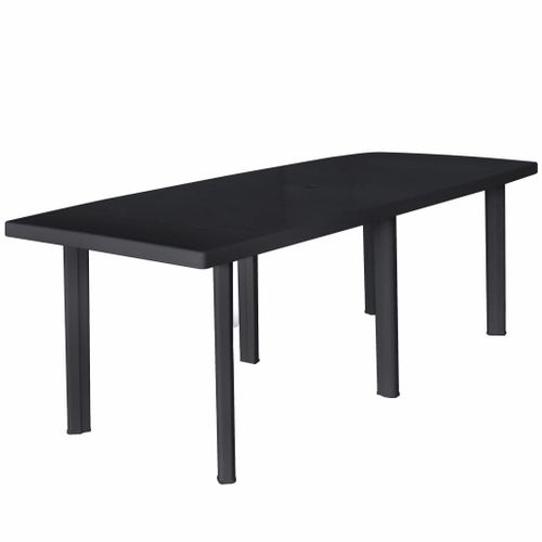 Vidaxl Table De Jardin Anthracite 216x90x72 Cm Plastique