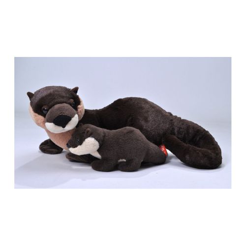 Peluche Maman Et Bebe Loutre De Riviere