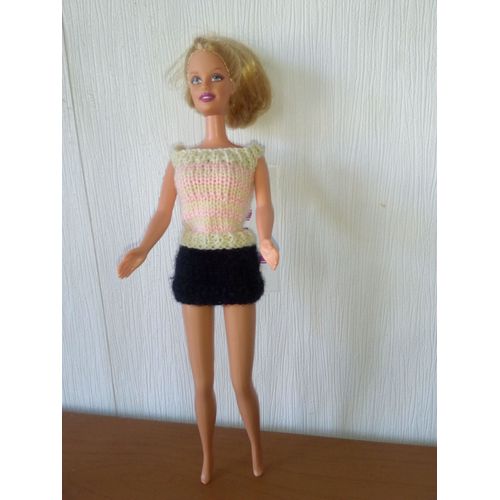 Haut N° 43 Tricoté Main Pour Poupée Barbie
