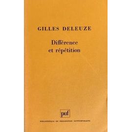 Différence et Repetition - Littérature | Rakuten