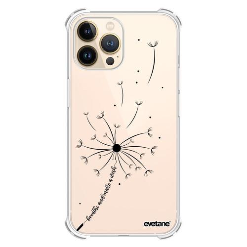 Coque Iphone 13 Pro Silicone Antichocs Solides Coins Renforcés Protection Housse Transparente Pissenlit Make A Wish Evetane