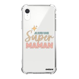 Coque Iphone Xr Silicone Antichocs Solides Coins Renforcés Protection Housse Transparente Je Suis Une Super Maman Evetane