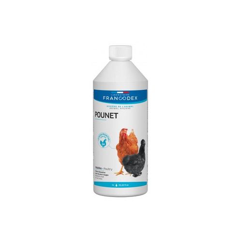 Produit Contre Les Poux Rouge, Pounet. Flacon De 1l Pour Volaille
