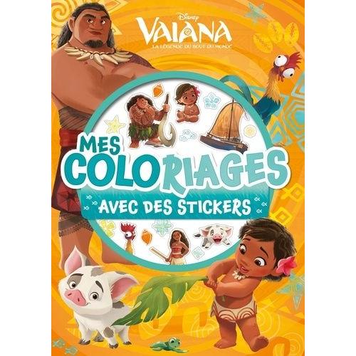 Mes Coloriages Avec Des Stickers Vaiana