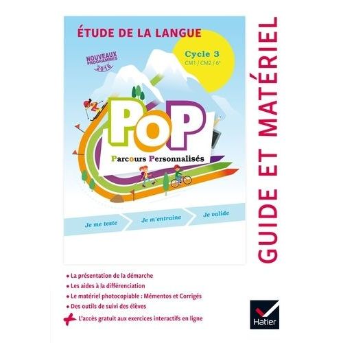 Pop Parcours Personnalisés - Etude De La Langue, Cycle 3, 2017, Guide Pédagogique