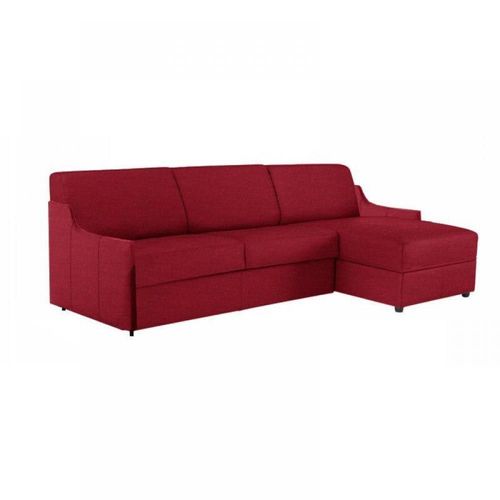 Canapé D'angle Luna Express 140*197 *16 Cm Accoudoirs Ultra Fins Tweed Rouge