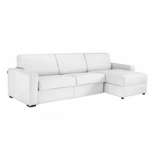 Canapé D'angle Dreamer Convertible Express 160cm Polyuréthane Blanc Matelas 16 Cm