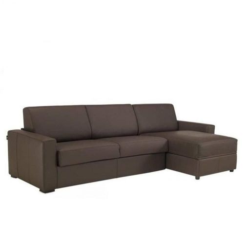 Canapé D'angle Dreamer Convertible Express 160cm Polyuréthane Marron Matelas 16 Cm